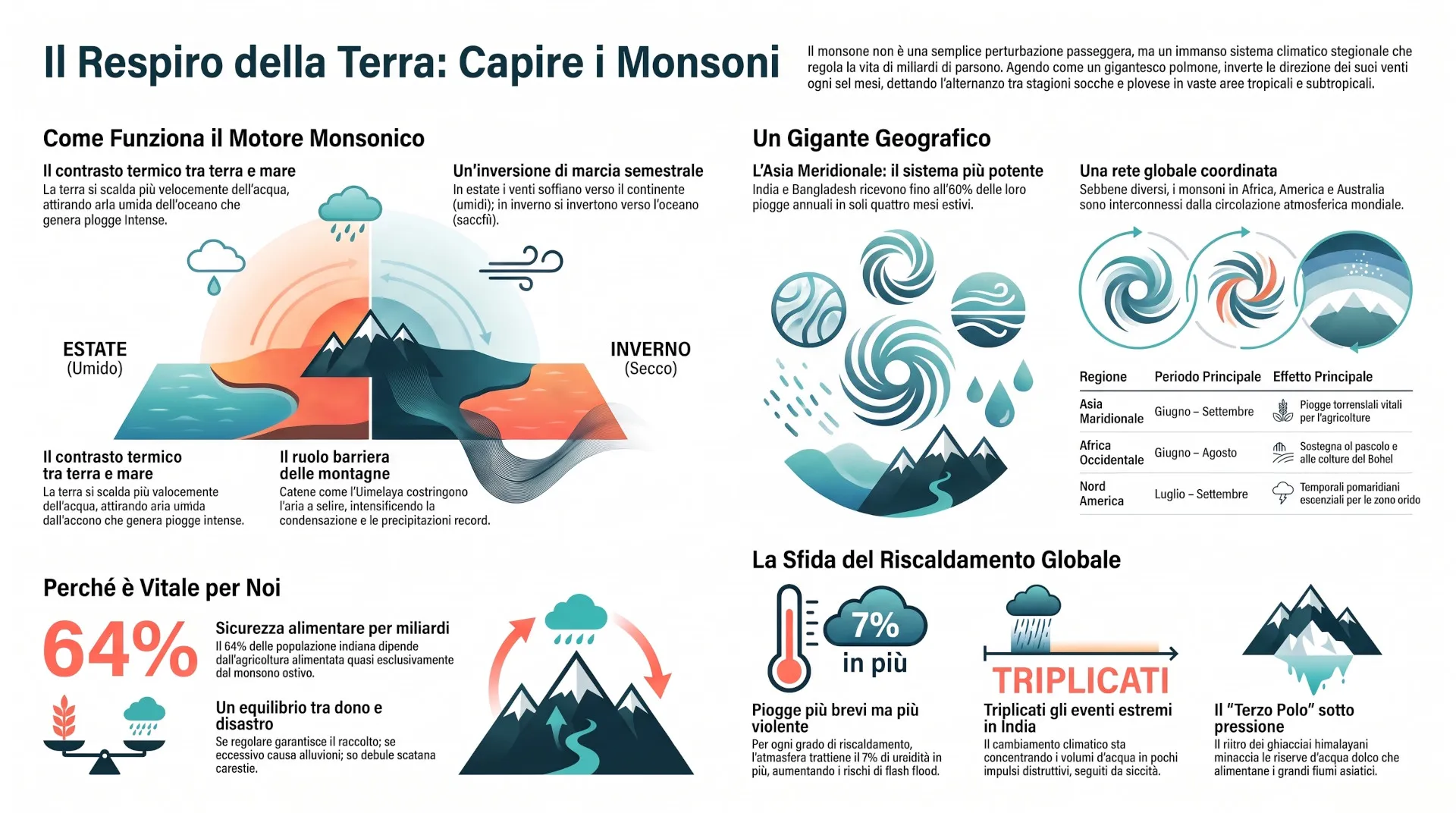 Infografica per Il respiro della terra